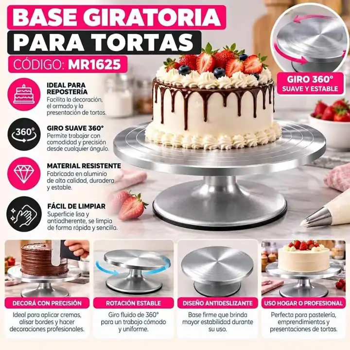 Plato giratorio reposteria