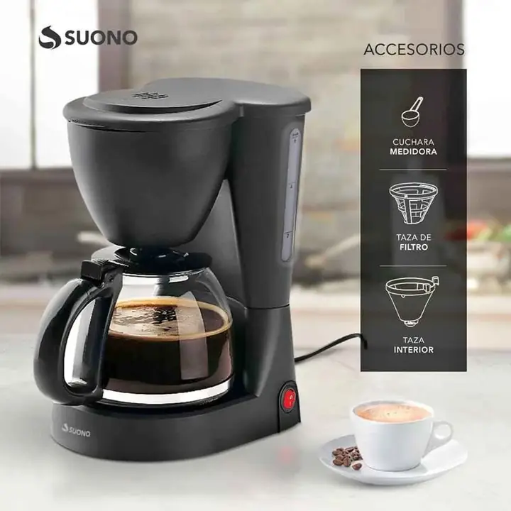 Cafetera de filtro 600ML 6 pocillos suono