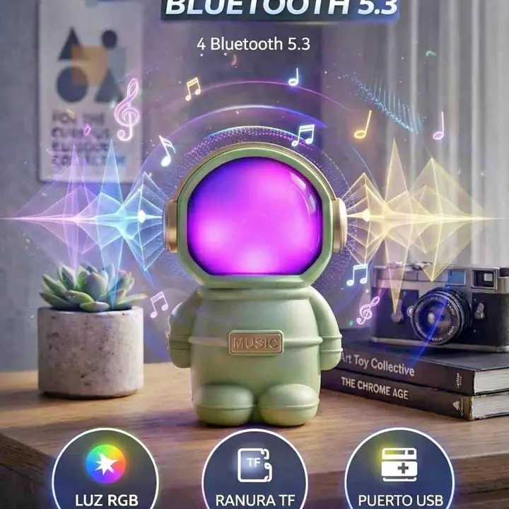Parlante bluetooth astronauta con luz