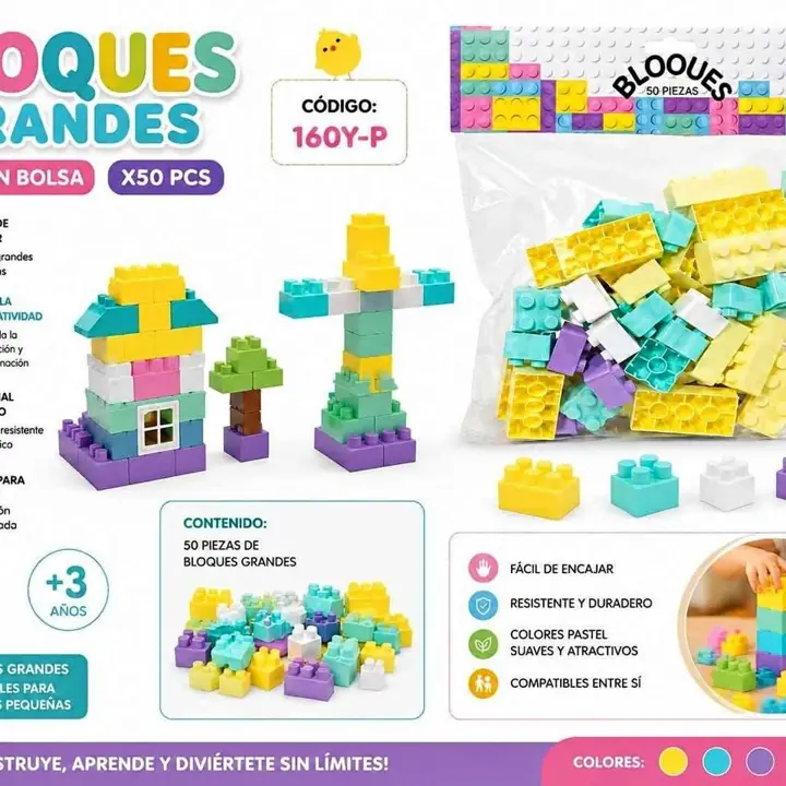 Bloques grande en bolsa (X50PC)