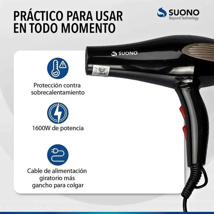 Secador de pelo 1600W - suono