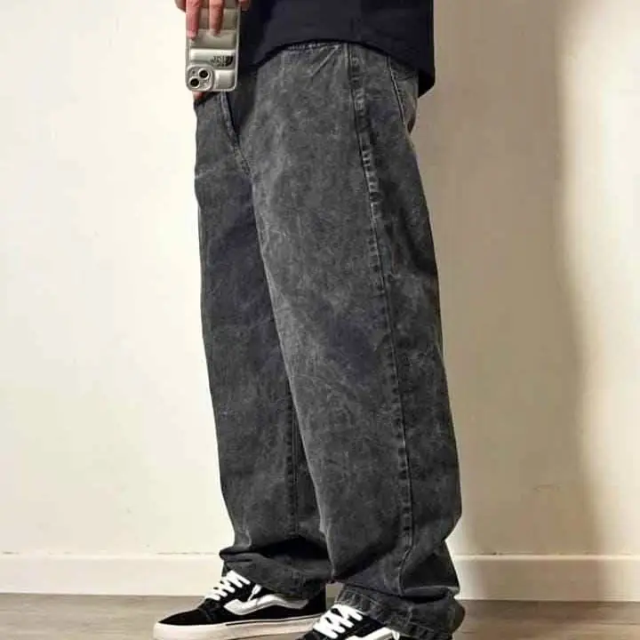 Jean baggy gris oscuro