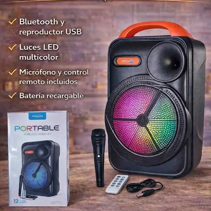 Parlante bluetooth LED 12 pulgadas