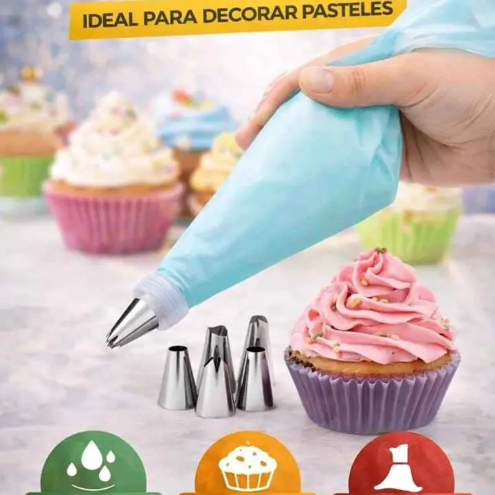 Manga para torta PVC celeste