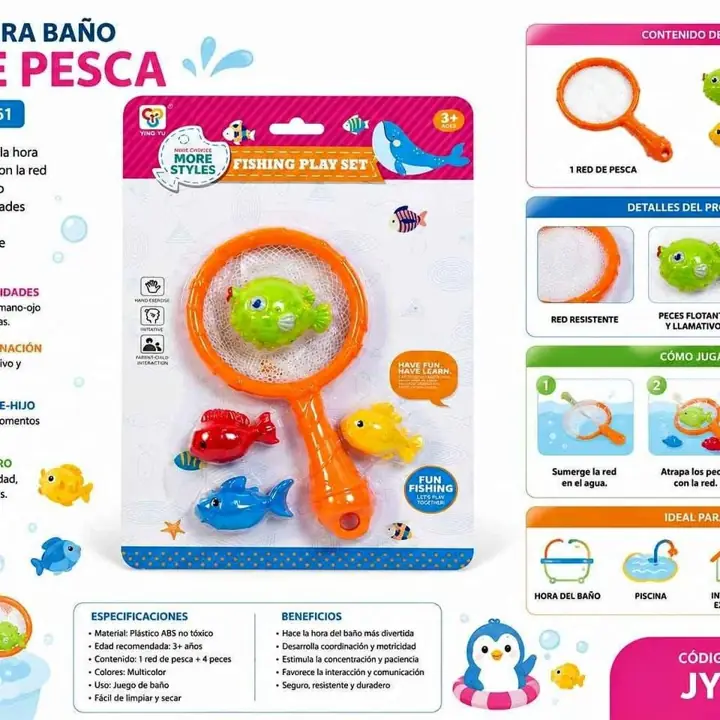 Juguete para baño - red de pesca