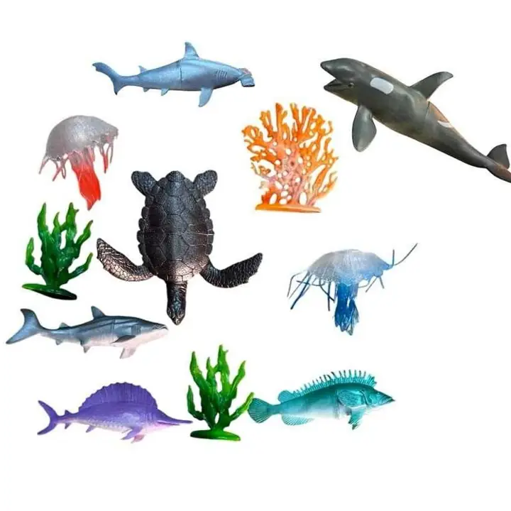 Animales acuáticos en bolsa