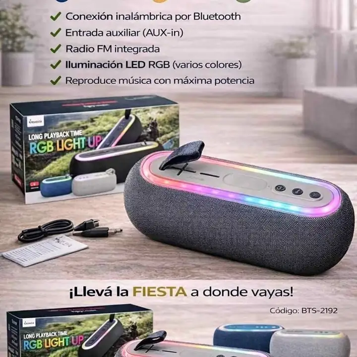 Parlante light up BT/FM/aux