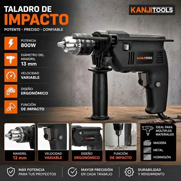 Taladro de impacto 800W Kanji tools