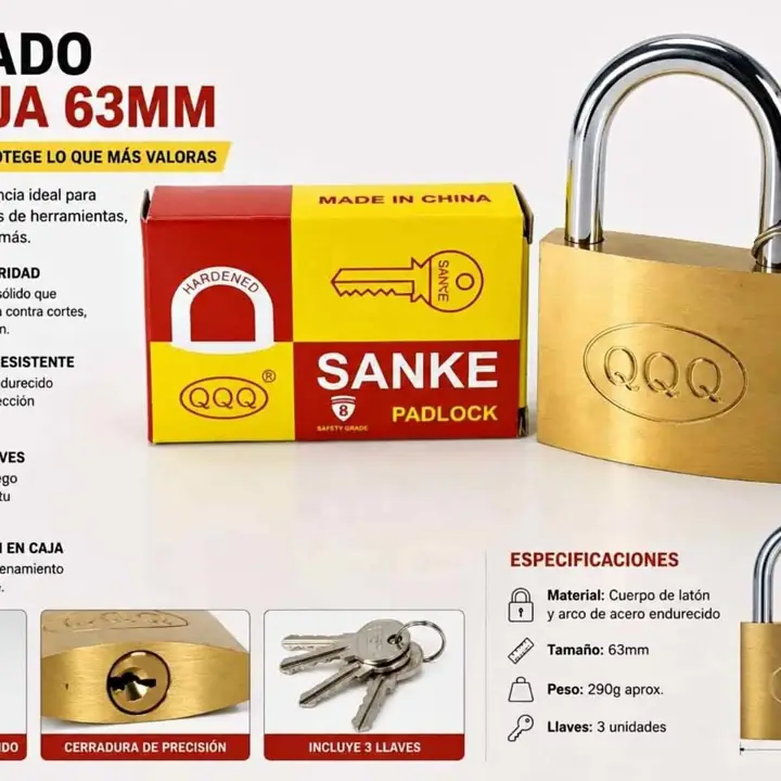 Candado en caja 63MM