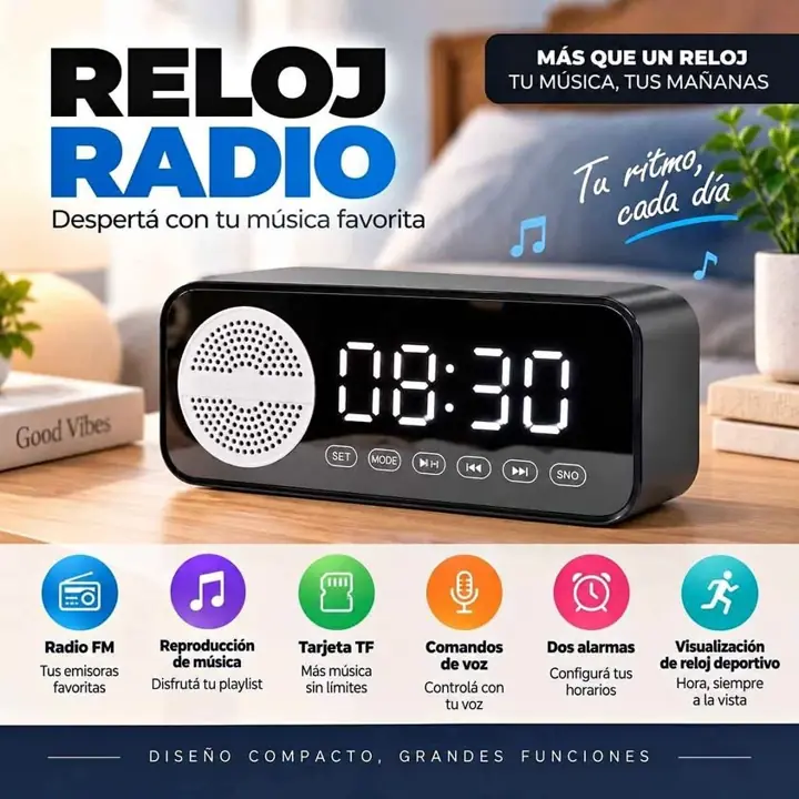 Radio con reloj - FM - suono