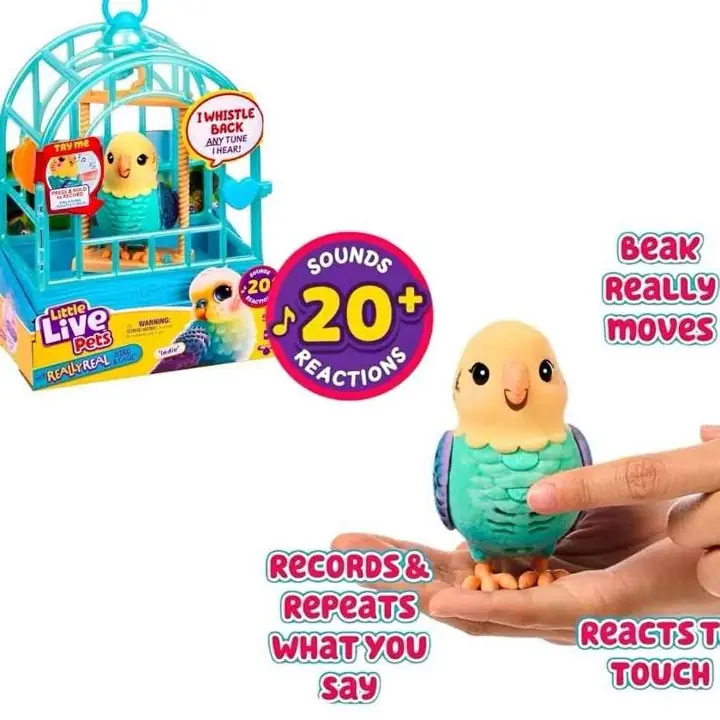 Little live pajarito con Sonido y Jaula -Cafarro