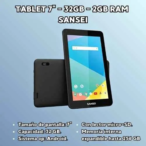 Tablet sansei 7" - 32GB - 2GB RAM