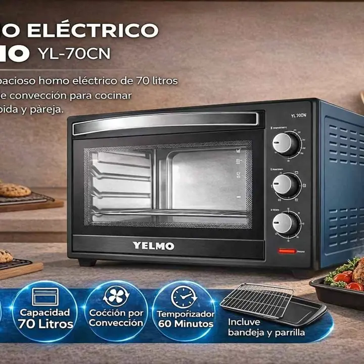 Horno electrico 70 lts yelmo