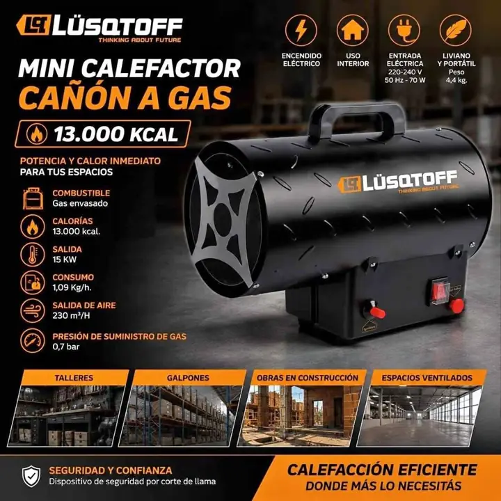 Calefactor industrial cañon gas 15KW