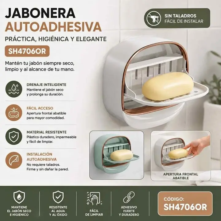 Jabonera autoadhesiva