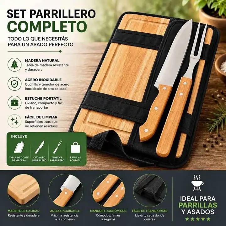 Tabla kit parrillero premium