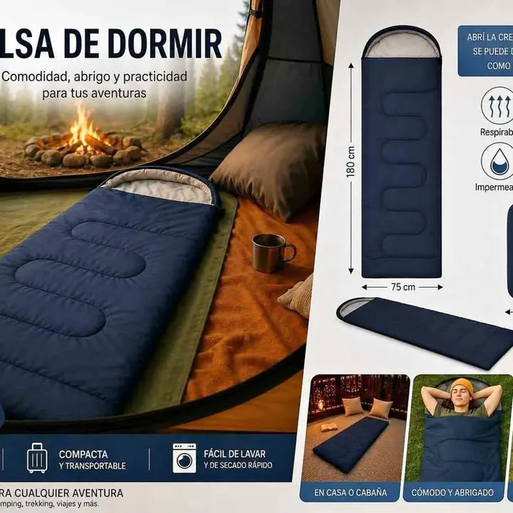 Bolsa de dormir azul