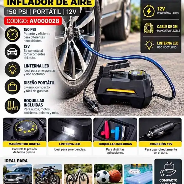 Compresor de aire 2V inflador