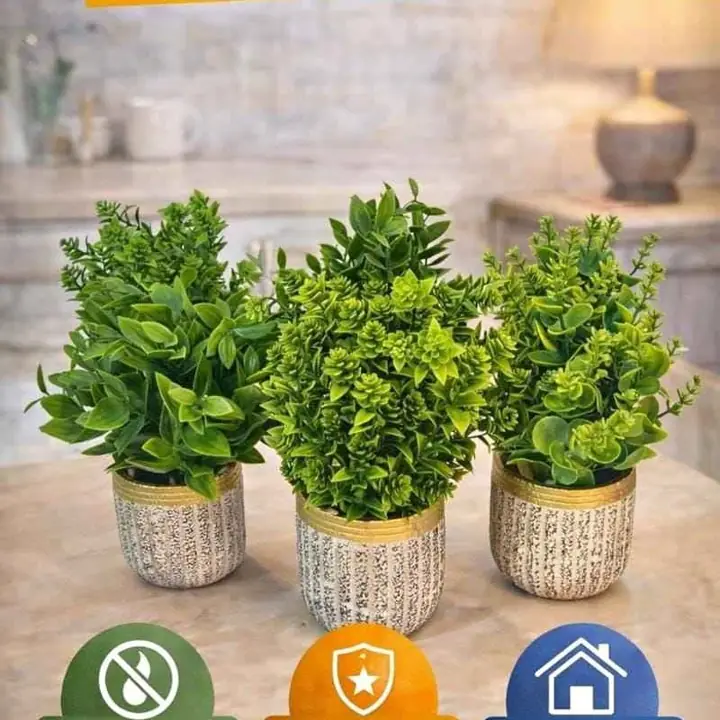 Plantin artificial plastico aleatorio 18X10 cm