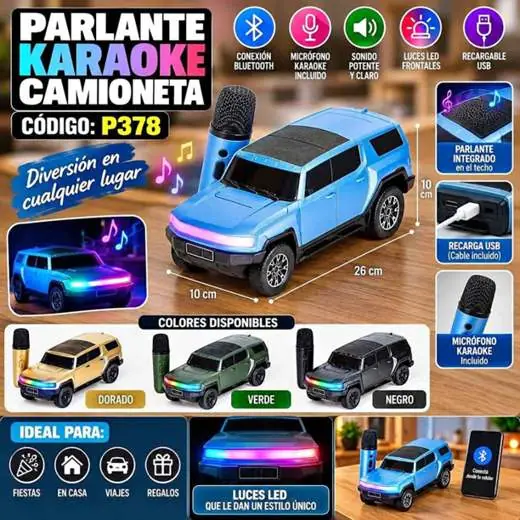 Parlante karaoke camioneta