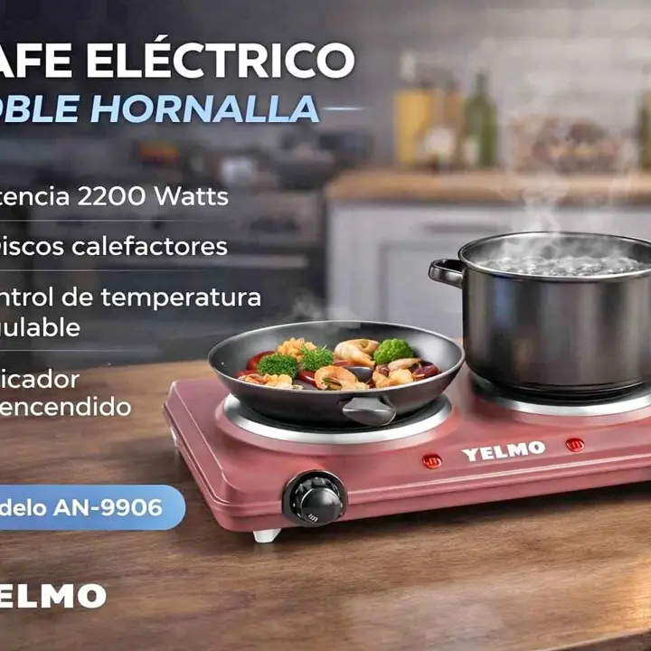 Anafe electrico doble hornalla - yemo