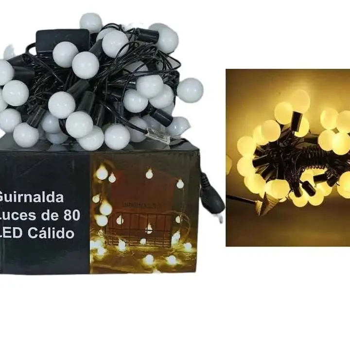 Guirnalda luces 80 LED calida
