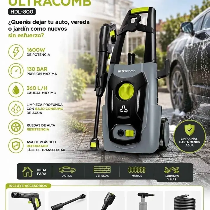 Hidrolavadora 1600W 130 bar - Ultracomb