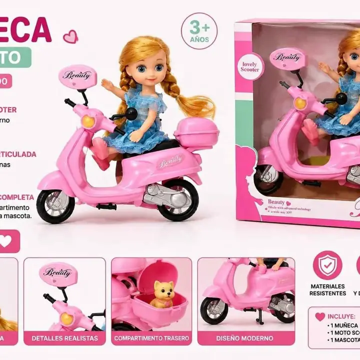 Muñeca con moto