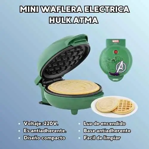 Mini waflera electrica hulk Atma marvel