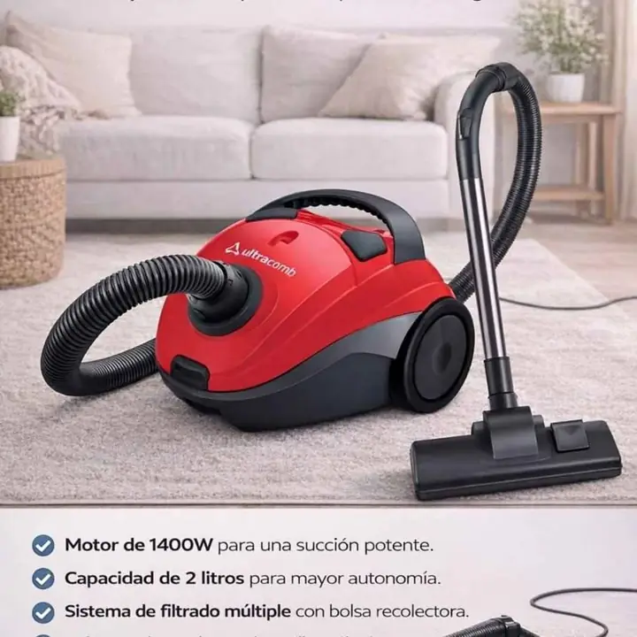 Aspiradora de hogar 2 lts 1400W Ultracomb