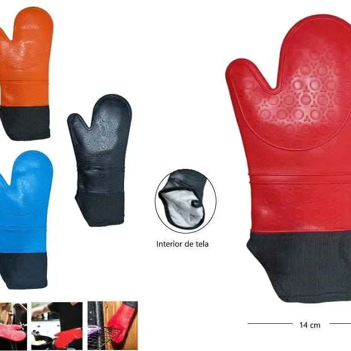 Guantes silicona de cocina agarradera