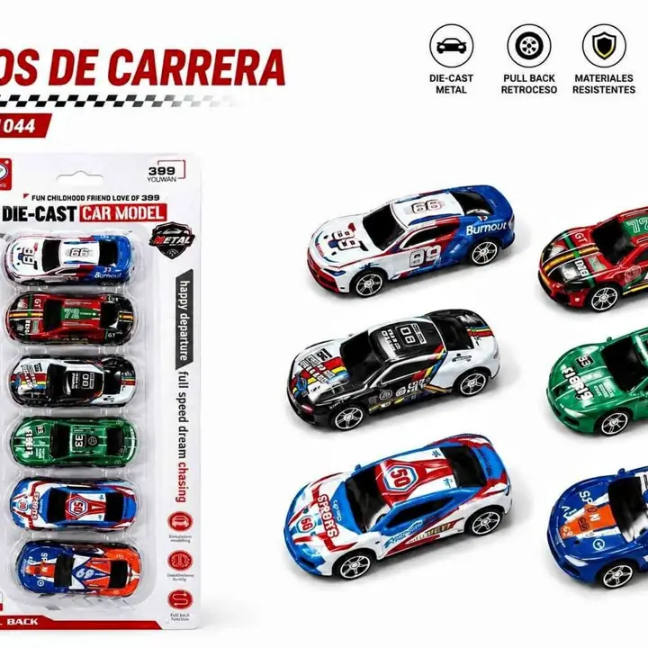 Set X6 autitos de carrera
