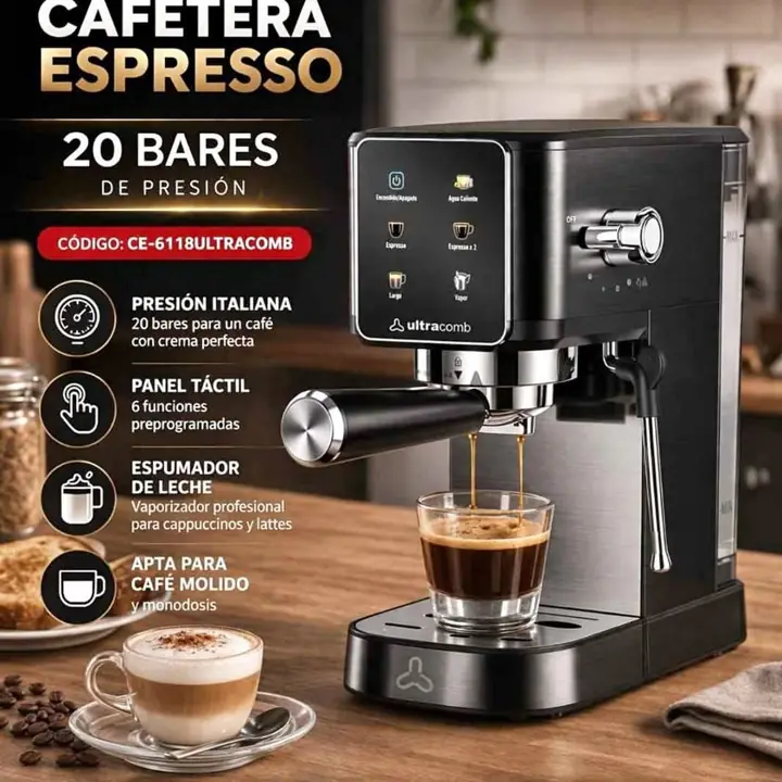 Cafetera espresso 20 bares Ultracomb