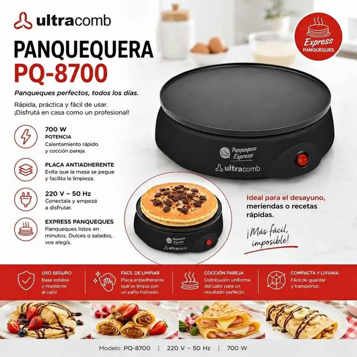 Panquequera electrica andtiadherente