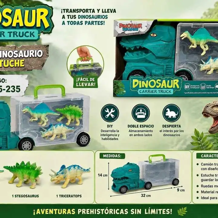 Camion dinosaurio + estuche