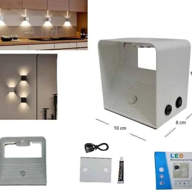 LED de pared calido bidireccional C/sensor C/iman