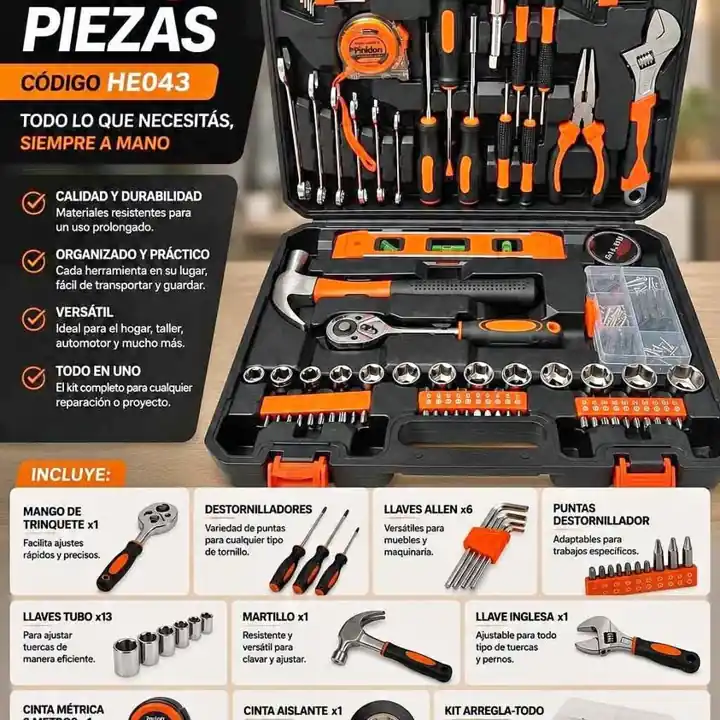 Set de herramientas de 140 piezas
