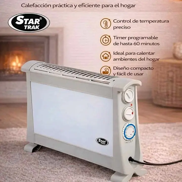Convector con termostato y timer - star trak