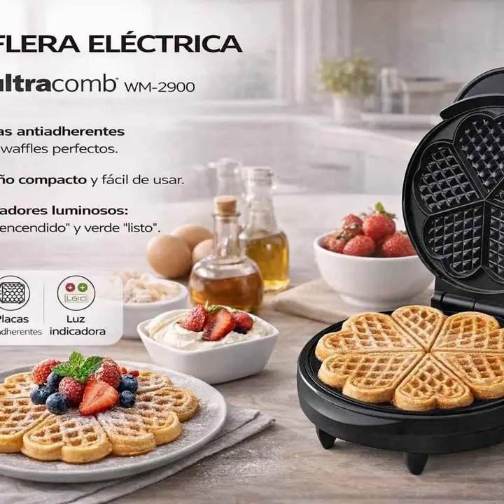 Waflera electrica corazones Ultracomb
