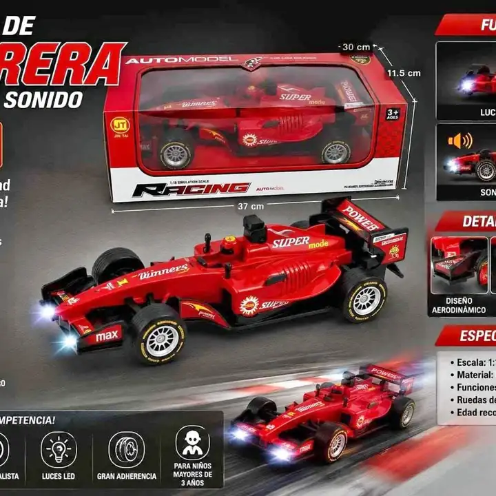 Auto de carrera con luz y sonido
