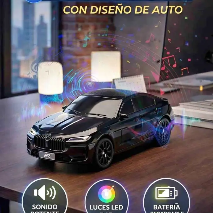 Parlante bluetooth auto negro
