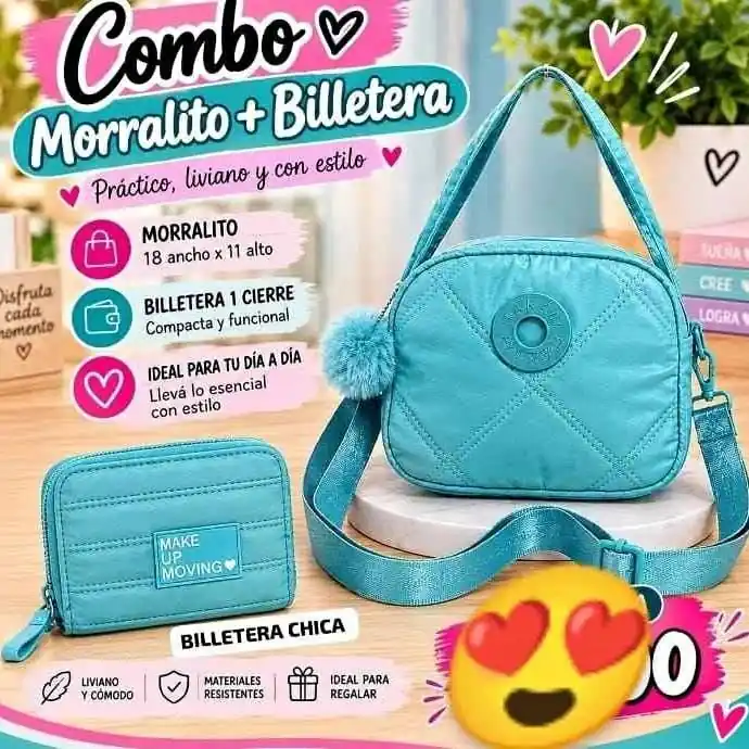 Morralcito + billetera chica 1 cierre dia de la madre