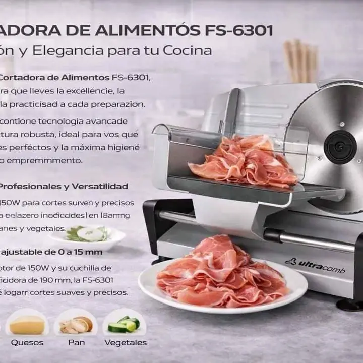 Cortadora de alimentos 150W inox - Ultracomb
