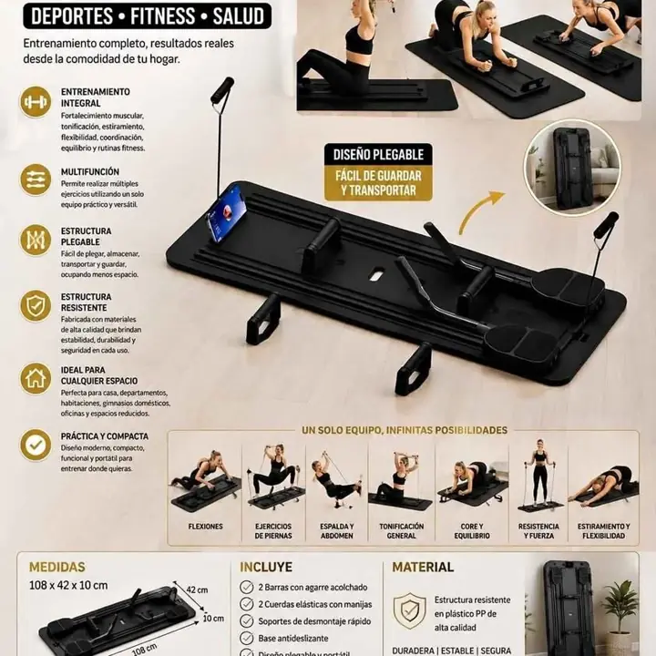Tabla de pilates multifuncional portatil