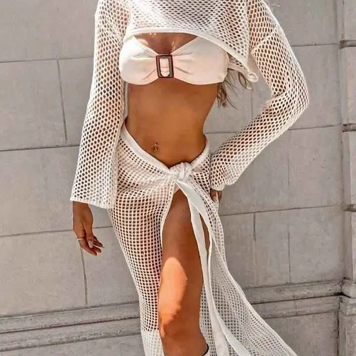 Conjunto tejido pareo 2 piezas