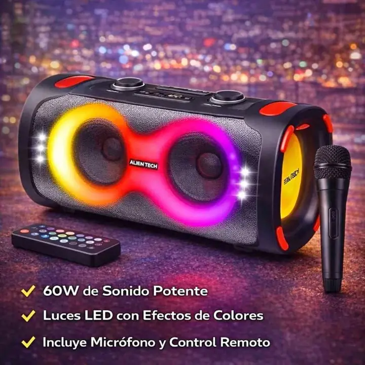 Parlante portatil bluetooth 2x6,5"