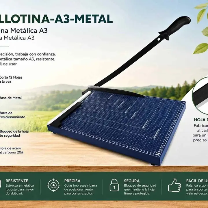 Guillotina A3 de 480MM para corte recto