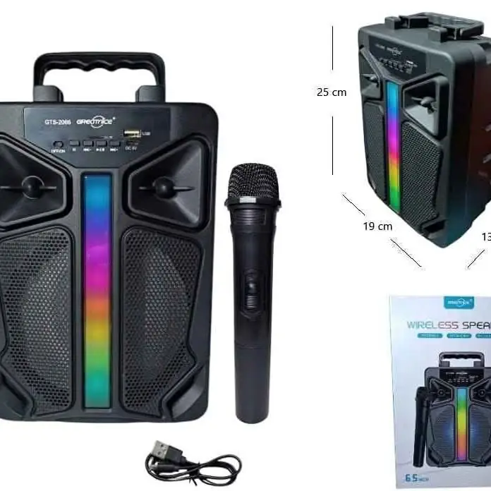 Parlante 6.5 plg BT/FM/USB con microfono