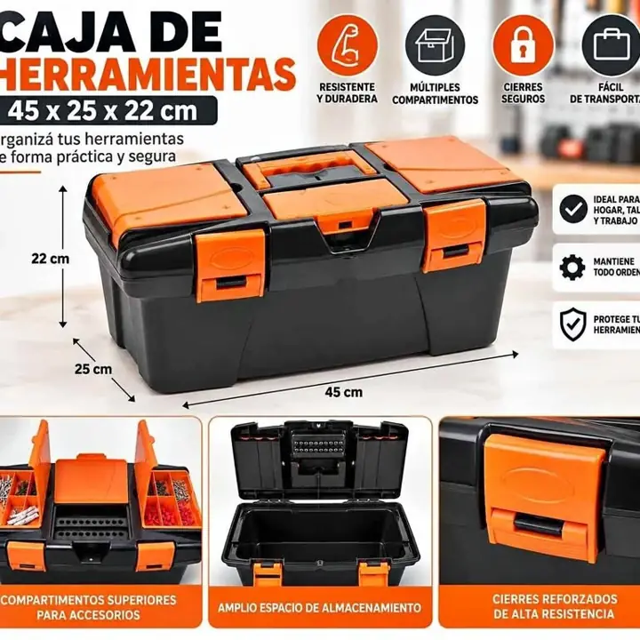 Caja de herramientas 45x25x22cm