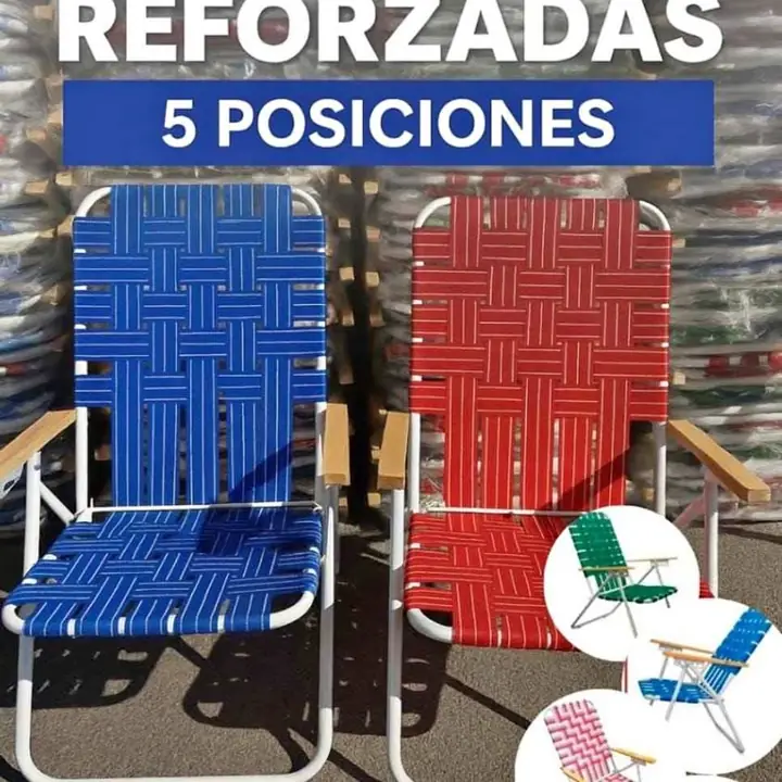 Reposeras 5 posiciones reforzada